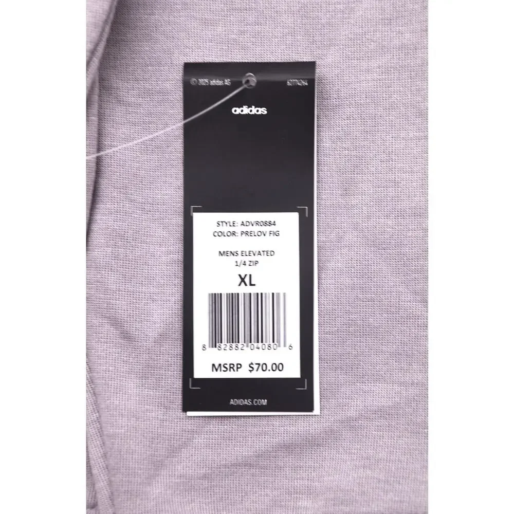 Adidas Men’s XL Elevated 1/4 Zip Pullover Gray NWT